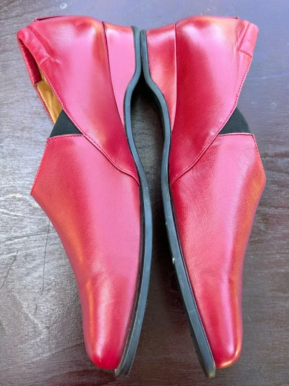 1803 Footwear Handmade Leather Red Mary Jane Style Shoe Size EU 40/US 9
